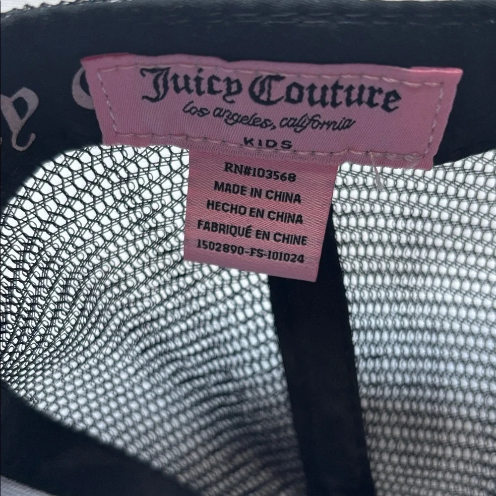 Juicy Couture  Baseball Cap Black with Pink Embellishment Kids